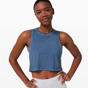 Lululemon Green Sleeveless Women's cropped tank